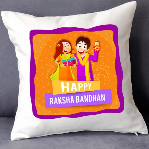 GRABADEAL Beautiful Happy Raksha Bandhan Colorful Cushions gift for Sisters